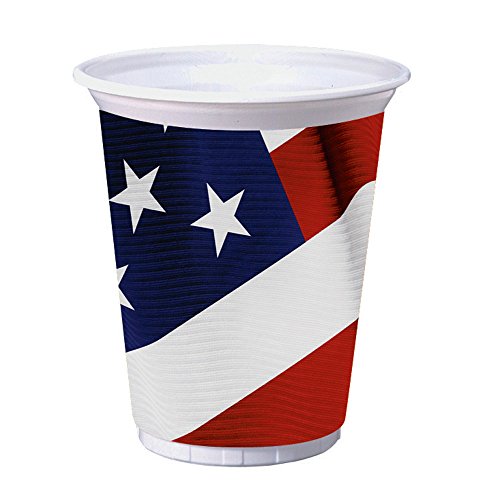 0039938092948 - CREATIVE CONVERTING 8 COUNT PLASTIC CUPS, 16-OUNCE, AMERICAN VALOR
