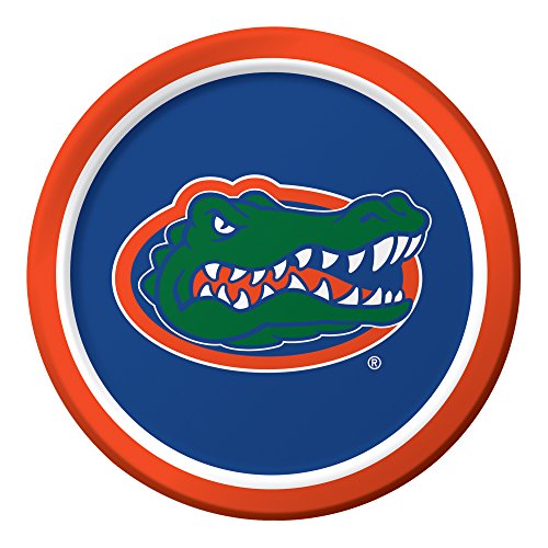 0039938103026 - CREATIVE CONVERTING 8 COUNT STURDY STYLE UNIVERSITY OF FLORIDA PAPER PLATES (DINNER SIZE), 8.75, ORANGE/BLUE