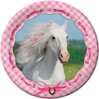 0039938113933 - HEART MY HORSE LUNCHEON PLATE 6 7/8 IN BIRTHDAY PARTY SUPPLIES