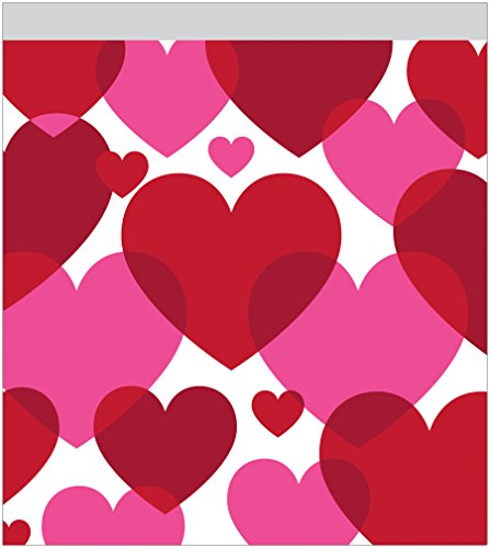 0039938147952 - CREATIVE CONVERTING 12 COUNT CELLO SANDWICH BAG, RED AND PINK HEARTS