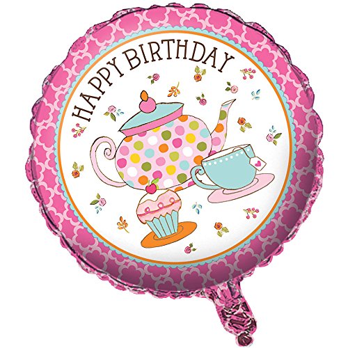 0039938179397 - TEA TIME PARTY 18 HAPPY BIRTHDAY FOIL BALLOON (1 CT) BY CREATIVE CONVERTING