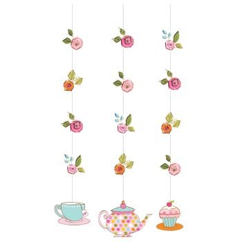 0039938183059 - TEA TIME HANGING CUTOUTS DANGLERS PARTY DECORATION