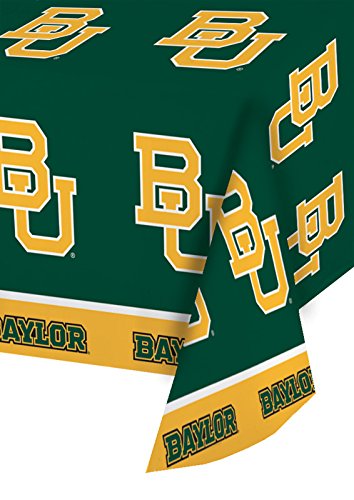0039938195946 - CREATIVE CONVERTING BAYLOR UNIVERSITY PLASTIC TABLE COVER, 54X108