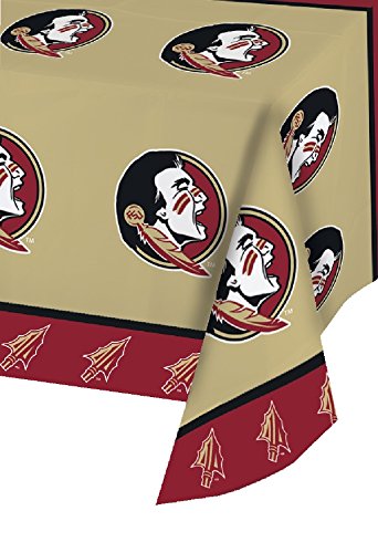 0039938203993 - CREATIVE CONVERTING FLORIDA STATE UNIVERSITY PLASTIC TABLE COVER, 54X108