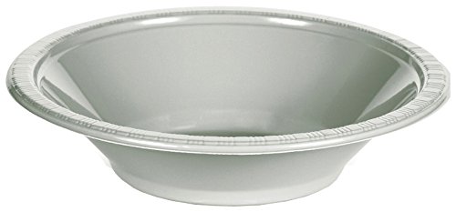 0039938212292 - CREATIVE CONVERTING TOUCH OF COLOR 20 COUNT PLASTIC BOWL, 12 OZ, SHIMMERING SILVER