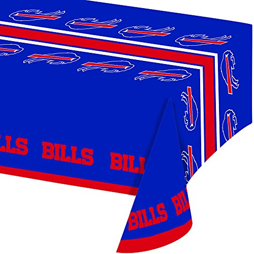 0039938243210 - CREATIVE CONVERTING ALL OVER PRINT BUFFALO BILLS ALL PLASTIC BANQUET TABLE COVER