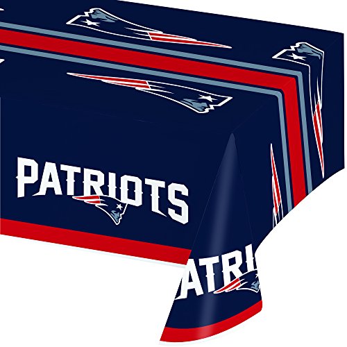 0039938243364 - CREATIVE CONVERTING ALL OVER PRINT NEW ENGLAND PATRIOTS PLASTIC BANQUET TABLE COVER