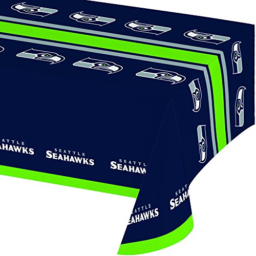 0039938243456 - CREATIVE CONVERTING ALL OVER PRINT SEATTLE SEAHAWKS PLASTIC BANQUET TABLE COVER