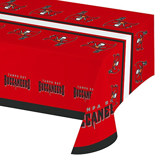 0039938243470 - CREATIVE CONVERTING ALL OVER PRINT TAMPA BAY BUCCANEERS PLASTIC BANQUET TABLE COVER