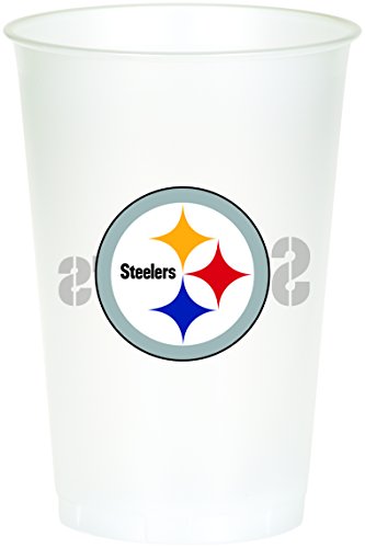 0039938245757 - CREATIVE CONVERTING 8 COUNT PITTSBURGH STEELERS PRINTED PLASTIC CUPS