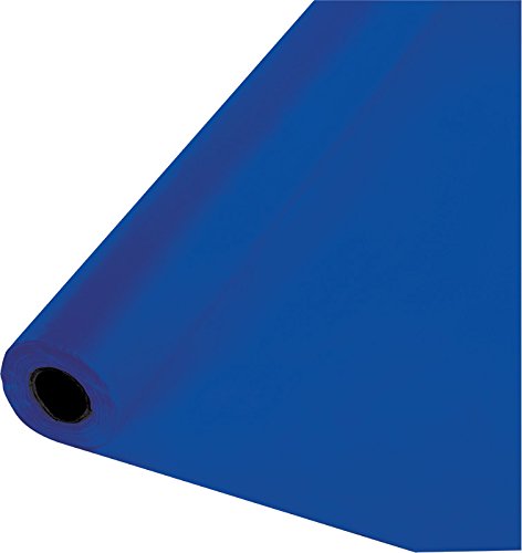 0039938247652 - CREATIVE CONVERTING TOUCH OF COLOR PLASTIC BANQUET TABLE ROLL, 100', COBALT