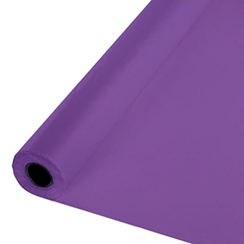 0039938282738 - CREATIVE CONVERTING 013268 TOUCH OF COLOR PLASTIC TABLECOVER BANQUET ROLL, 250' EACH ROLL, PURPLE