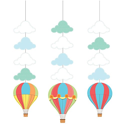 0039938294663 - CREATIVE CONVERTING UP, UP & AWAY HANGING CUTOUTS (3 COUNT)