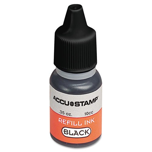 0039956906845 - COSCO ACCU-STAMP GEL INK REFILL, BLACK, 0.35 OZ. BOTTLE (COS090684)