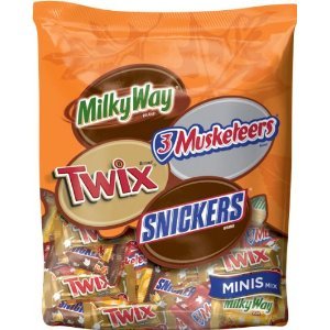 0040000343127 - TWIX, SNICKERS, MILKY WAY 3 MUSKETEERS MINIS MIX 23.5OZ BAG