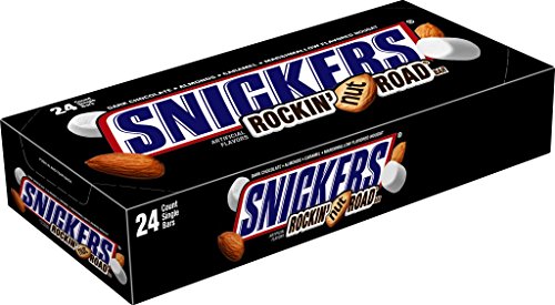 0040000485087 - SNICKERS ROCKIN' NUT ROAD CHOCOLATE BAR, SINGLES (24 COUNT)