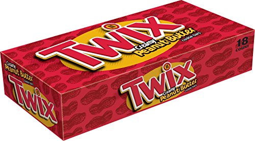 0040000490838 - TWIX PEANUT BUTTER COOKIE CHOCOLATE CANDY BAR, SINGLES (18 COUNT)