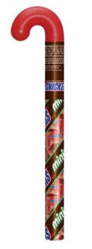 0040000494683 - SNICKERS HOLIDAY MINIS CHOCOLATE CANDY FILLED CANDY CANE, 2.85OZ