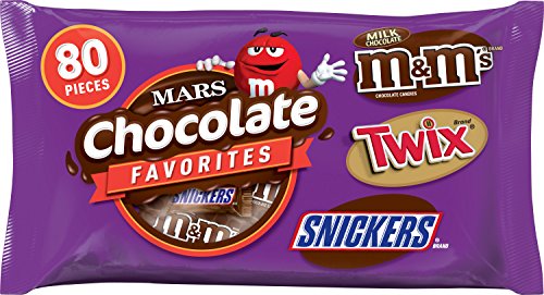 0040000495666 - MARS CHOCOLATE CANDY VARIETY MIX (M&M'S, TWIX, AND SNICKERS), 80 PIECES