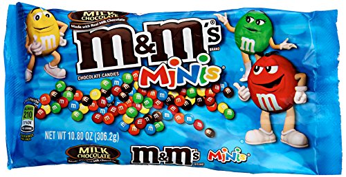 0040000495987 - M&M'S MINIS MILK CHOCOLATE CANDY, 10.8 OZ