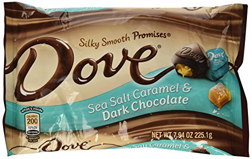 0040000498667 - DOVE SILKY SMOOTH PROMISES SEA SALT CARAMEL & DARK CHOCOLATE PROMISES, 7.94 OZ BAG (PACK OF 4)