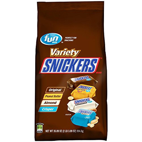 0040000506003 - SNICKERS VARIETY MIX FUN SIZE CHOCOLATE CANDY BARS 35.09-OUNCE BAG