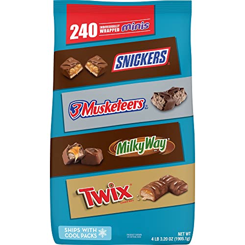 0040000509738 - MARS CHOCOLATE MINIS SIZE CANDY BARS VARIETY MIX 67.2-OUNCE 240-PIECE BAG