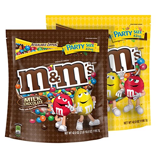 0040000510062 - M&M'S MILK CHOCOLATE AND PEANUT CANDY MIX PARTY SIZE 42-OUNCE BAG (PACK OF 2)