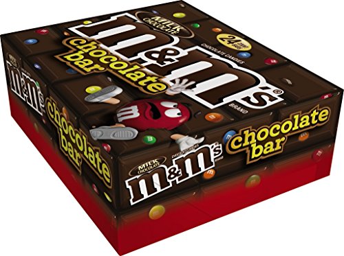 0040000522706 - M&M'S CHOCOLATE CANDY BAR, SINGLES (24 COUNT)