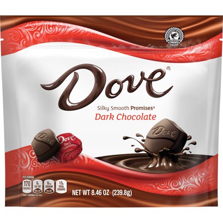 0040000525363 - DOVE PROMISES DARK CHOCOLATE CANDY BAG, 8.46 OUNCE