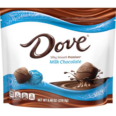 0040000525387 - DOVE PROMISES MILK CHOCOLATE CANDY BAG, 8.46-OUNCES