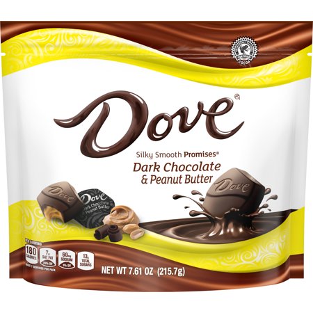 0040000526162 - DOVE PROMISES, PEANUT BUTTER AND DARK CHOCOLATE CANDY, 7.61 OZ.