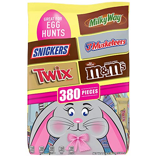 0040000555995 - MARS SNICKERS, M&M’S, TWIX, MILKY WAY AND 3 MUSKETEERS EASTER CANDY BAG, 380 PIECES, 117.16 OZ.