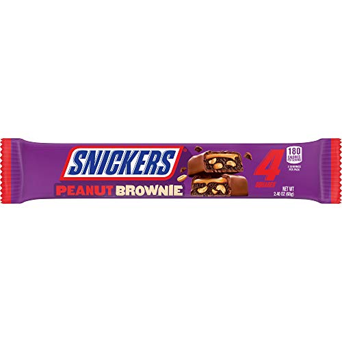 0040000563754 - SNICKERS PEANUT BROWNIE SQUARES SHARE SIZE CHOCOLATE CANDY BAR, 2.4 OZ