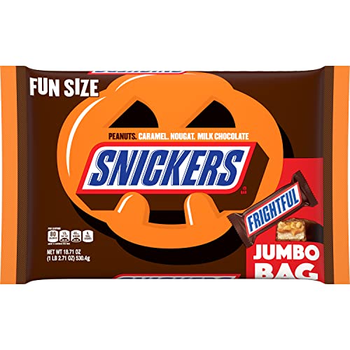 0040000574156 - SNICKERS SPOOKY PACKAGING CHOCOLATE BARS FUN SIZE HALLOWEEN CANDY, (18.71OZ)