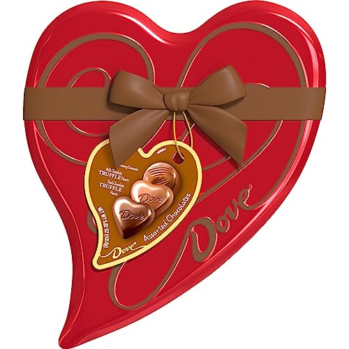0040000596196 - DOVE ASSORTED CHOCOLATES VALENTINES DAY HEART TIN, 5.82 OZ.