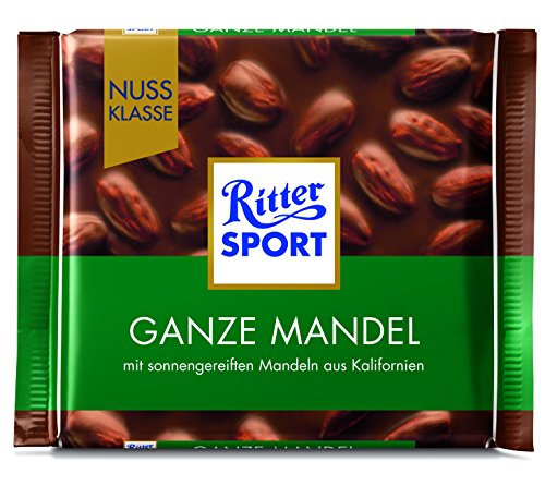 4000417703002 - RITTER SPORT NUT CLASS WHOLE ALMOND 100G MILK CHOCOLATE WITH WHOLE ALMONDS
