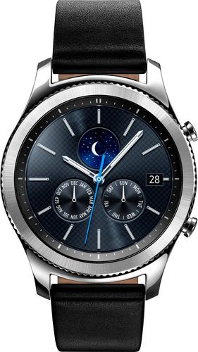 0400057346029 - SAMSUNG - GEEK SQUAD CERTIFIED REFURBISHED GEAR S3 CLASSIC SMARTWATCH 46MM STAINLESS STEEL - SILVER