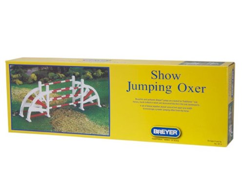 0400100510513 - BREYER SHOW JUMPING OXER JUMP - RED AND WHITE