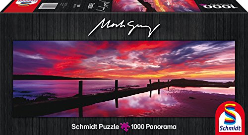 4001504592905 - SCHMIDT EDEN SEA BATHS AT SUNSET BY MARK GRAY PANORAMIC PUZZLE (1000-PIECE)