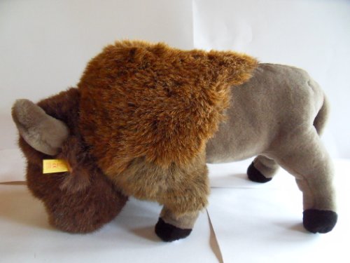 4001505068928 - STEIFF BISON, LARGE!!! W. BUTTON/FLAG, MADE IN GERMANY