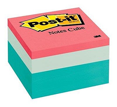 0400214272987 - POST-IT NOTES CUBE, 3 IN X 3 IN, SEAFOAM WAVE, 490 SHEETS/CUBE (2056-PP)