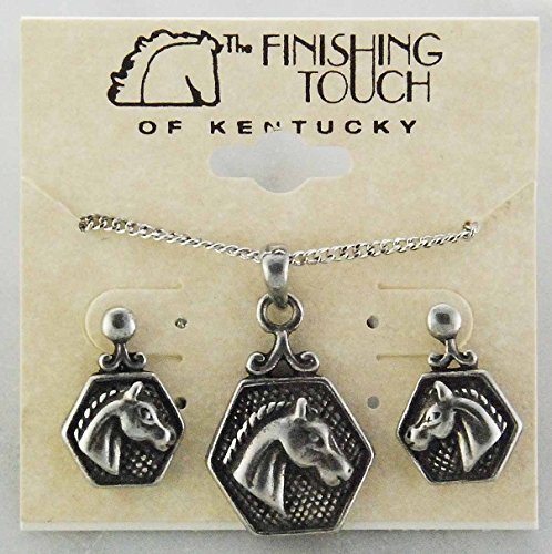 0400246434902 - FINISHING TOUCH HORSE HEAD IN HEX GIFT SET - ANTIQUE SILVER FINISH