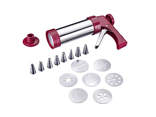 4004094323362 - WESTMARK GERMANY MULTIPURPOSE STAINLESS STEEL COOKIE PRESS AND PIPING GUN DECORATING KIT WITH RECIPES