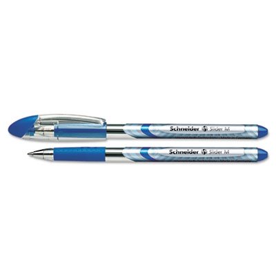 4004675043955 - SLIDER BASIC BLUE MEDIUM BALLPOINT PEN WITH VISCOGLIDE INK SYSTEM 2PK BY SCHNEID