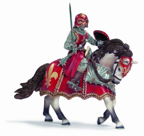 4005086700567 - SCHLEICH FLEUR-DE-LIS RED KNIGHT ON A HORSE WITH SWORD
