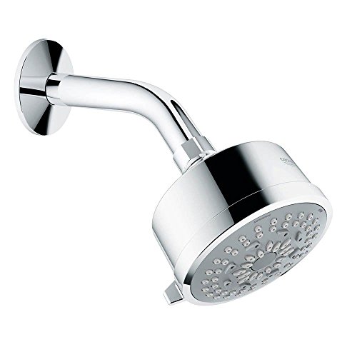 4005176896194 - GROHE 27613000 BAU SHOWER HEAD AND ARM IN STARLIGHT CHROME