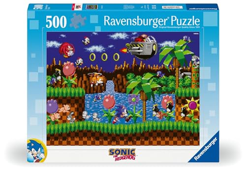 4005555011354 - RAVENSBURGER SONIC THE HEDGEHOG: CLASSIC 500 PIECE JIGSAW PUZZLE - 12001135 - HANDCRAFTED TOOLING, MADE IN GERMANY, EVERY PIECE FITS TOGETHER PERFECTLY