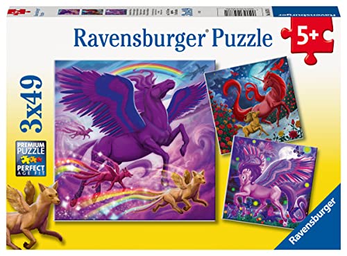 4005556056781 - RAVENSBURGER MYTHICAL MAJESTY 3X49 PIECE JIGSAW PUZZLE SET FOR KIDS - 05678 - EVERY PIECE IS UNIQUE, PIECES FIT TOGETHER PERFECTLY
