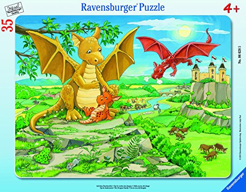 4005556066285 - RAVENSBURGER THE DRAGON FAMILY FRAME TRAY JIGSAW PUZZLE (35 PIECE)